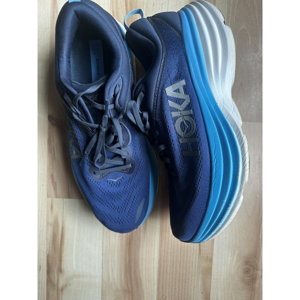 Hoka Bondi 8 Men's Size 11 Wide (2E) Blue Running Shoes 1127953 OSAA